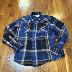 Levi's Men's Plaid Flannel Long Sleeve Shirt Multicolor Size M
